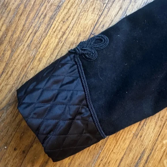 LAUREN Quilted-Satin-Trim Wool-Blend Coat - Picture 10 of 16